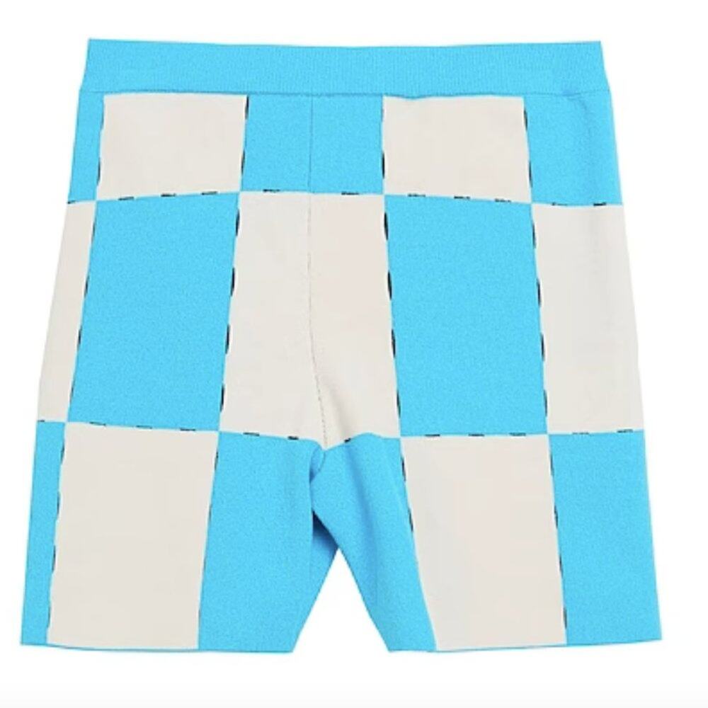 Jacquemus Le Short Gelato checked shorts azure size 8